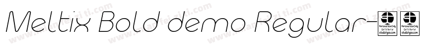 Meltix Bold demo Regular字体转换
